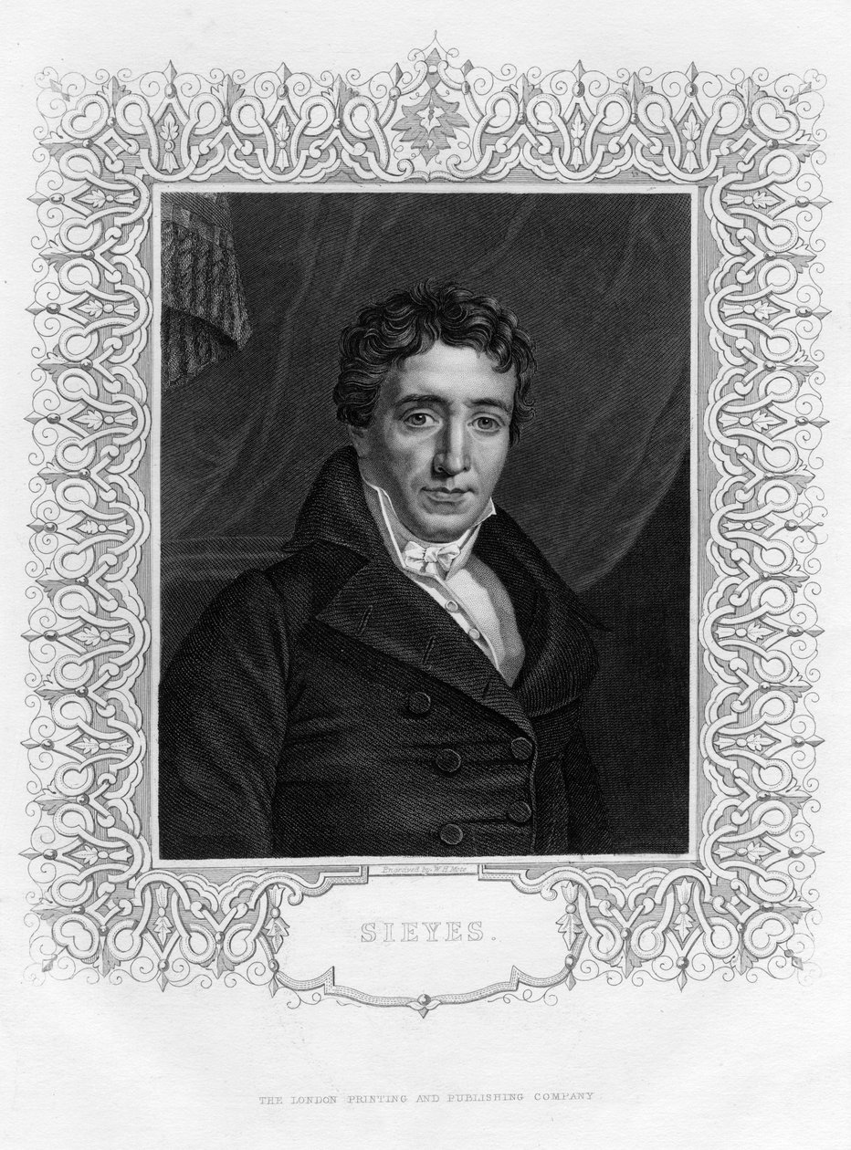 Emmanuel JosephSieyès1748-1836、フランスの修道院長、政治家、19世紀。 作： ウィリアム・ヘンリー・モート