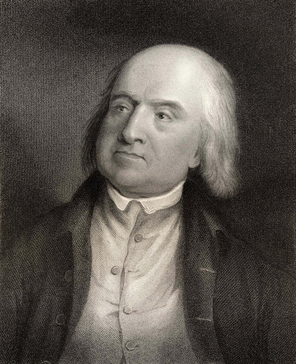 ジェレミーベンサム、S。フリーマン（1773-1857年）の「National Portrait Gallery、volume IV」から彫刻、1835年頃出版 作： ウィリアム・ヘンリー・ワーシントン