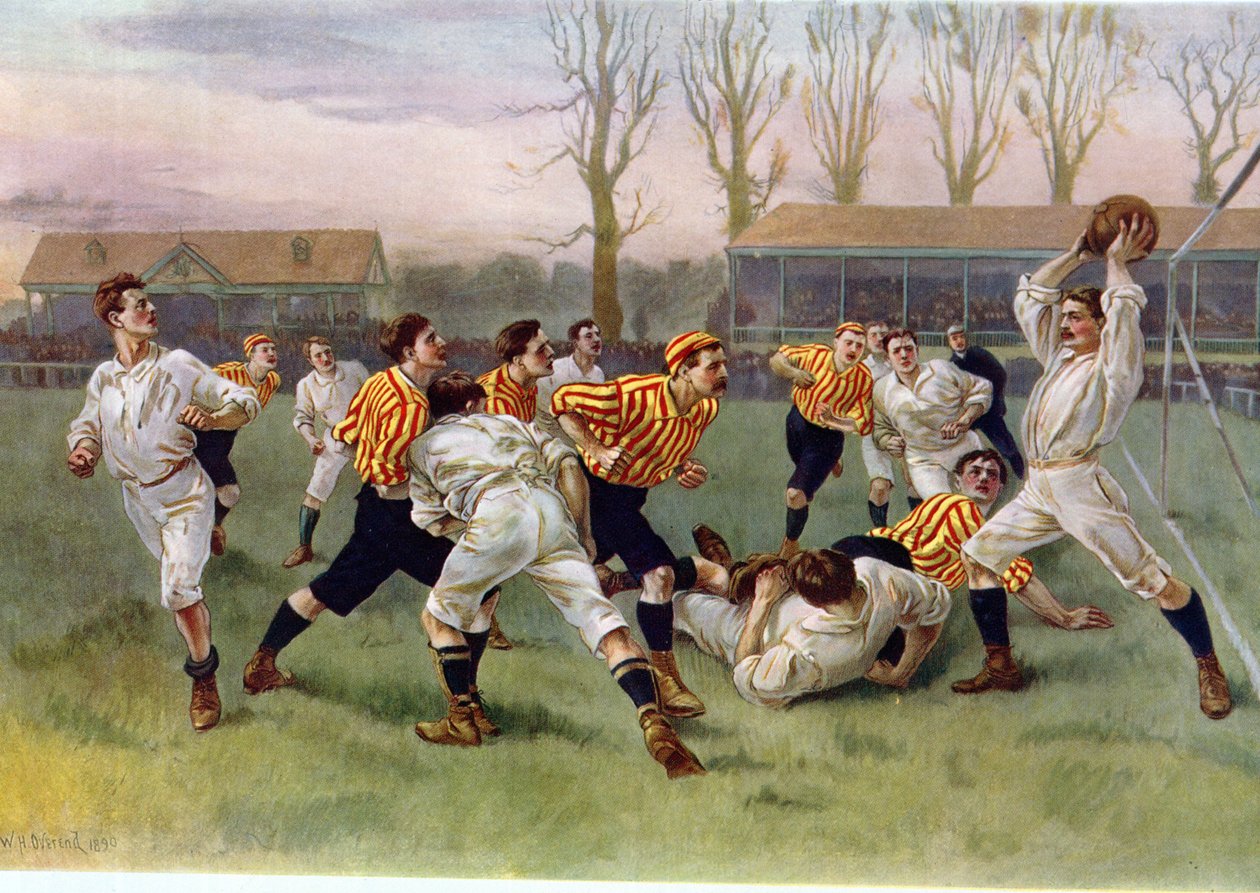 サッカーの試合、1890 作： ウィリアムヘイシャムオーバーエンド