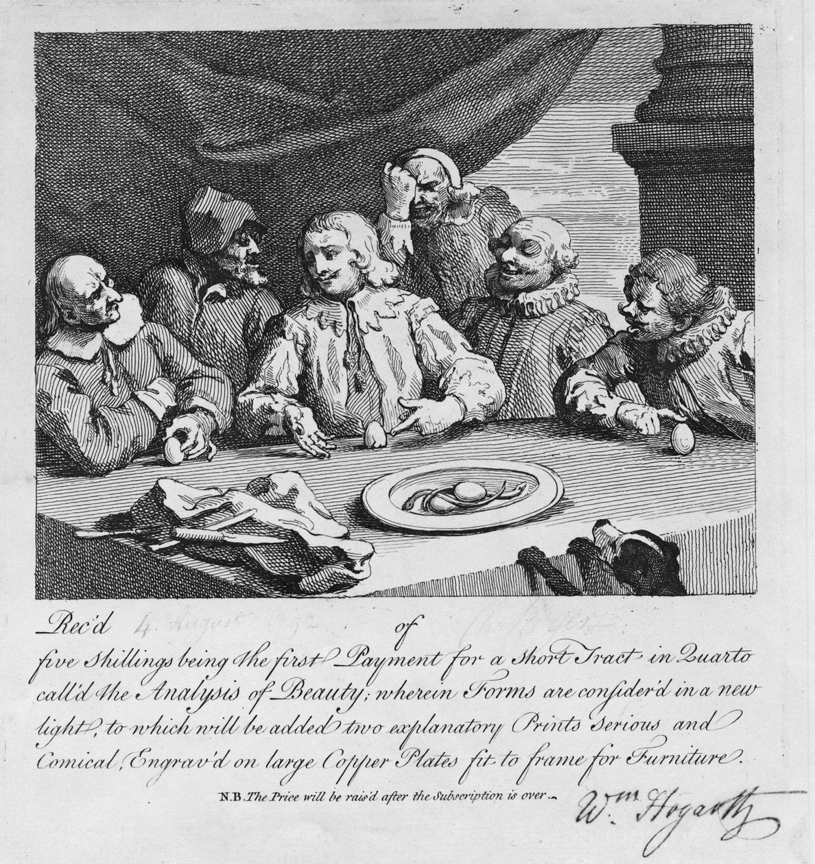 コロンブス、卵を割る、1752