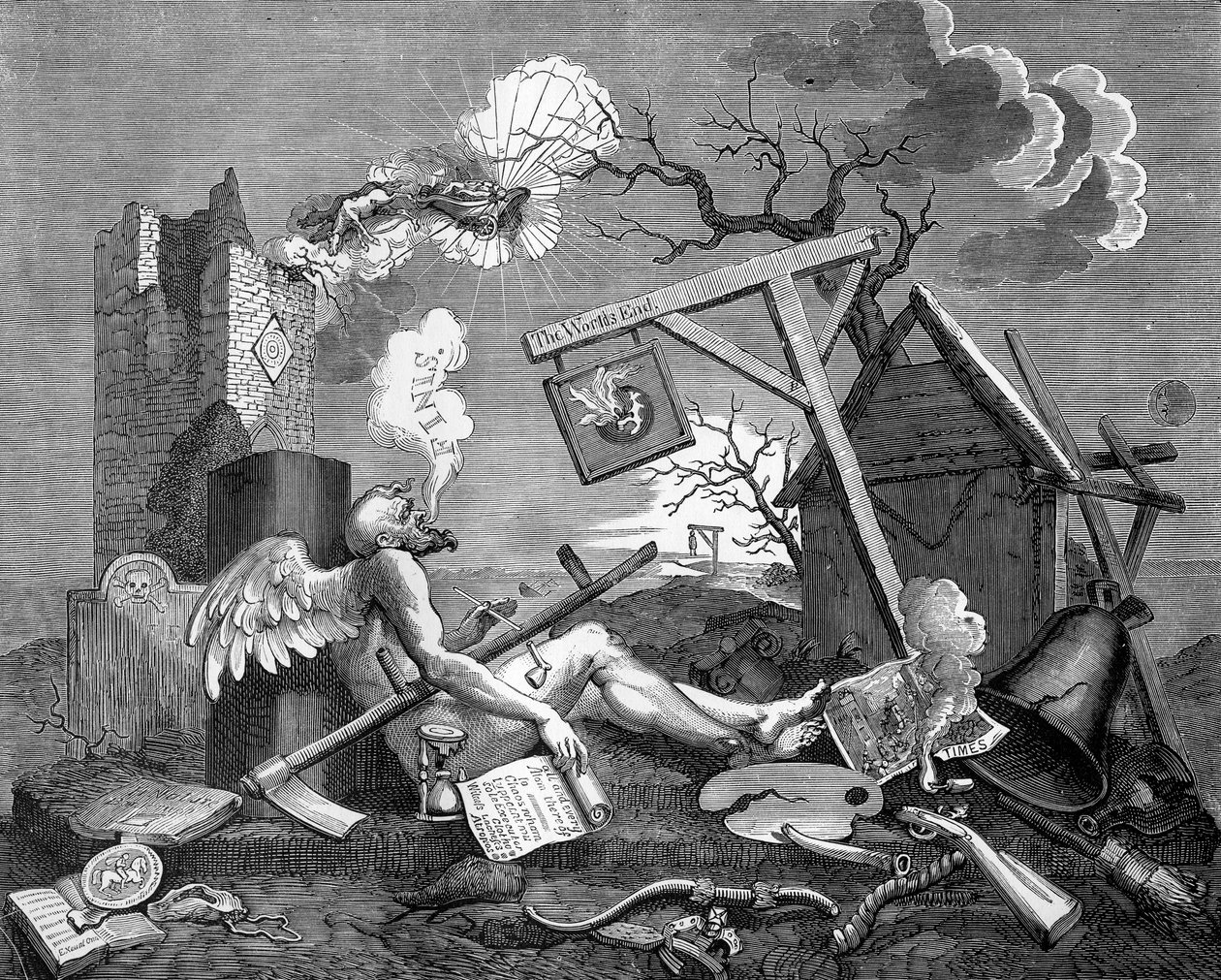 Finis; or the Tail Piece - The Bathos by William Hogarth 作： ウィリアム・ホガース