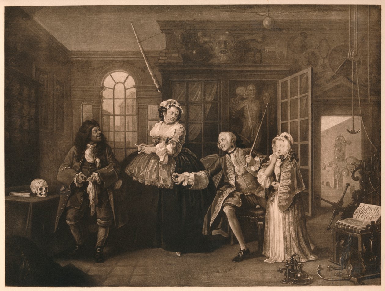 結婚アラモード：3.検査、c1743 作： ウィリアム・ホガース