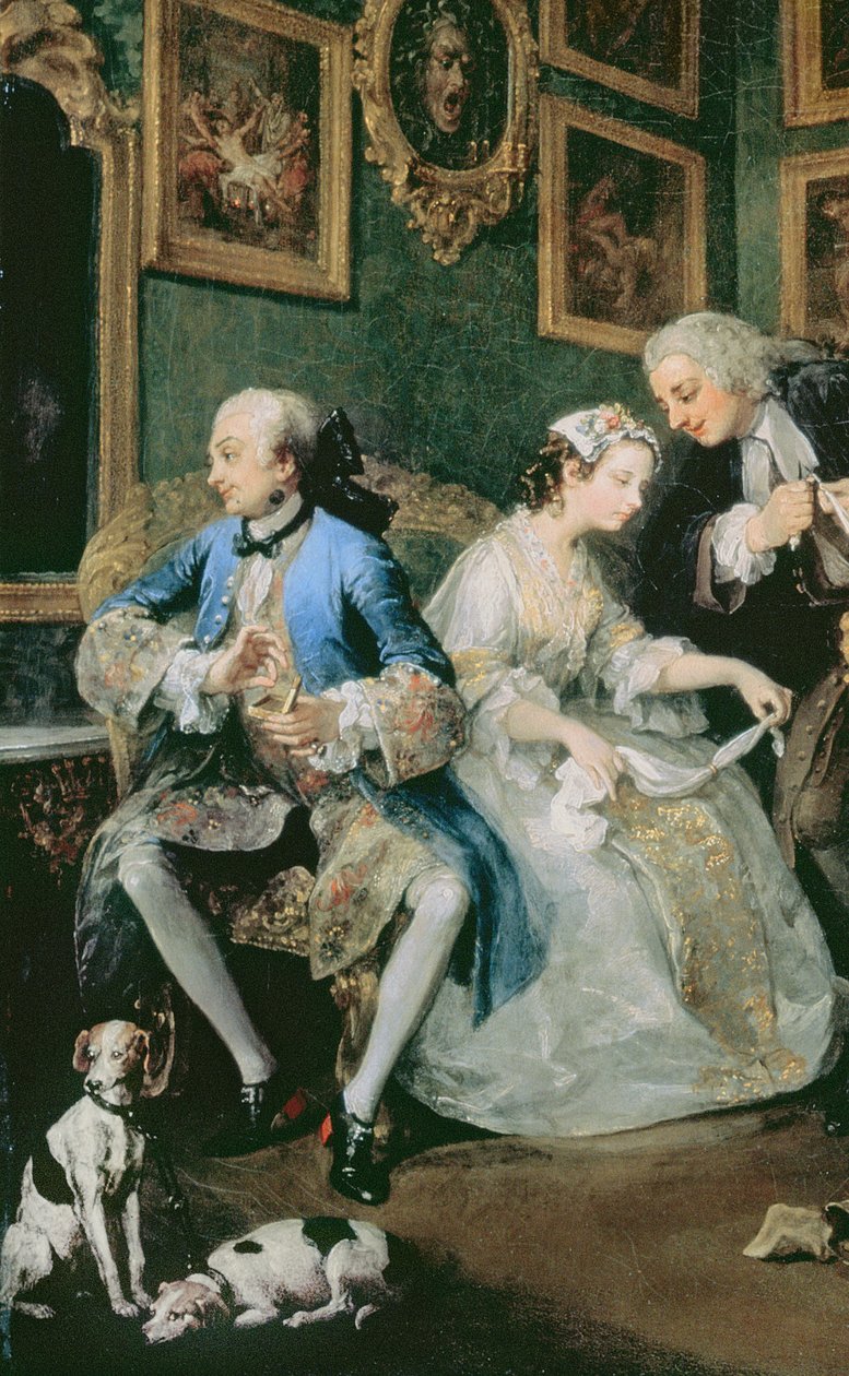 結婚アラモード：I-結婚集落、c.1743キャンバスに油彩62692 作： ウィリアム・ホガース