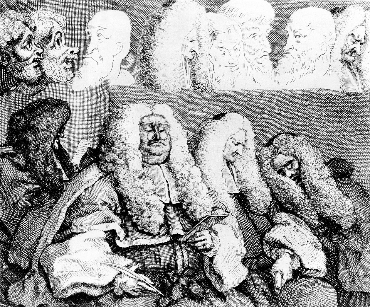 ベンチ、1758年。 作： ウィリアム・ホガース