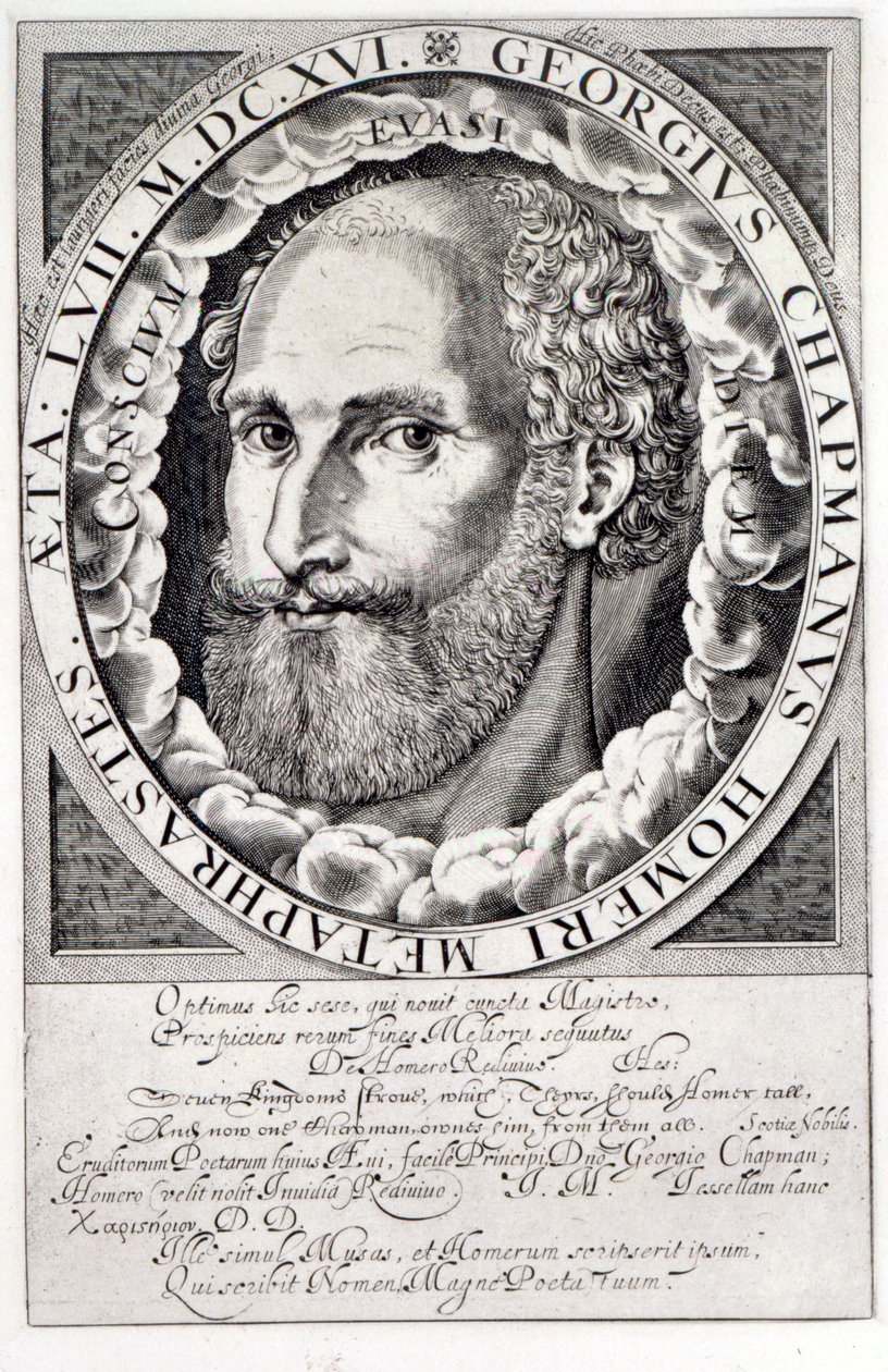 ジョージ・チャップマンの肖像（c.1559-1634）c.1609-10 作： ウィリアム・ホール