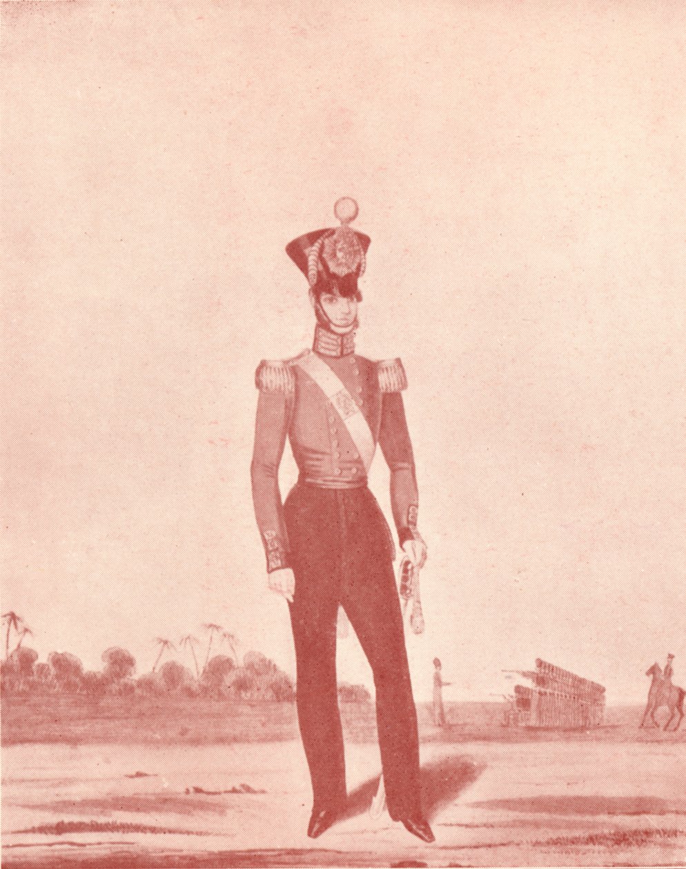 マドラス歩兵連隊の将校、c1837-1843、1909 作： ウィリアム・ハンズリー