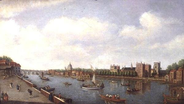 ランベス宮殿のテムズ川の眺め、1770年頃 作： ウィリアム・ジェームス