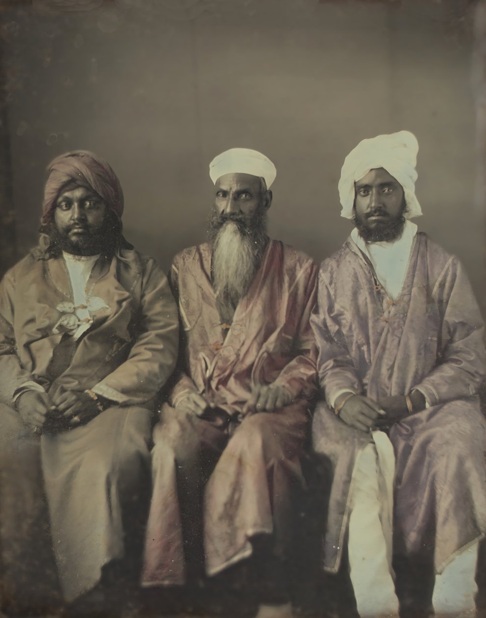 無題 ターバンを被った3人の着席者の肖像」1853年 作： ウィリアムジョンソン