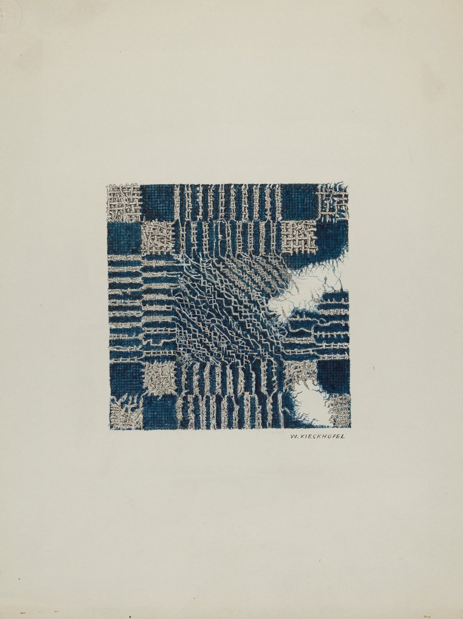 Coverlet Section of, c. 1940. 作： ウィリアム・キークホーフェル