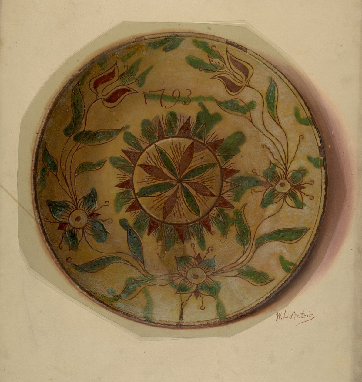 パ。German Dish, c. 1936. 作： ウィリアムLアントリム