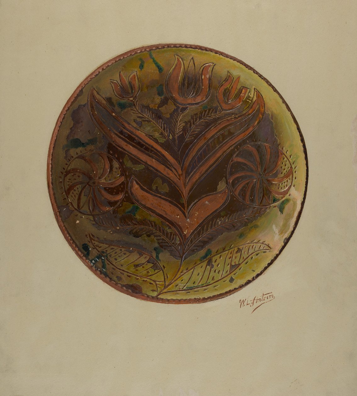 パ。German Plate, c. 1937. 作： ウィリアムLアントリム