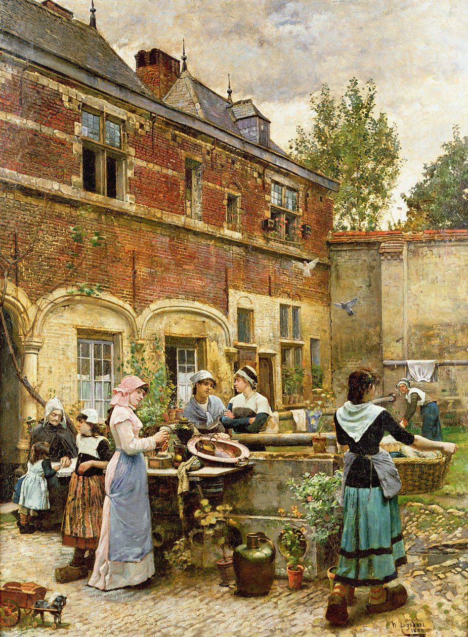 Alms Houses、アントワープ、1880 作： ウィリアム・ログスデール