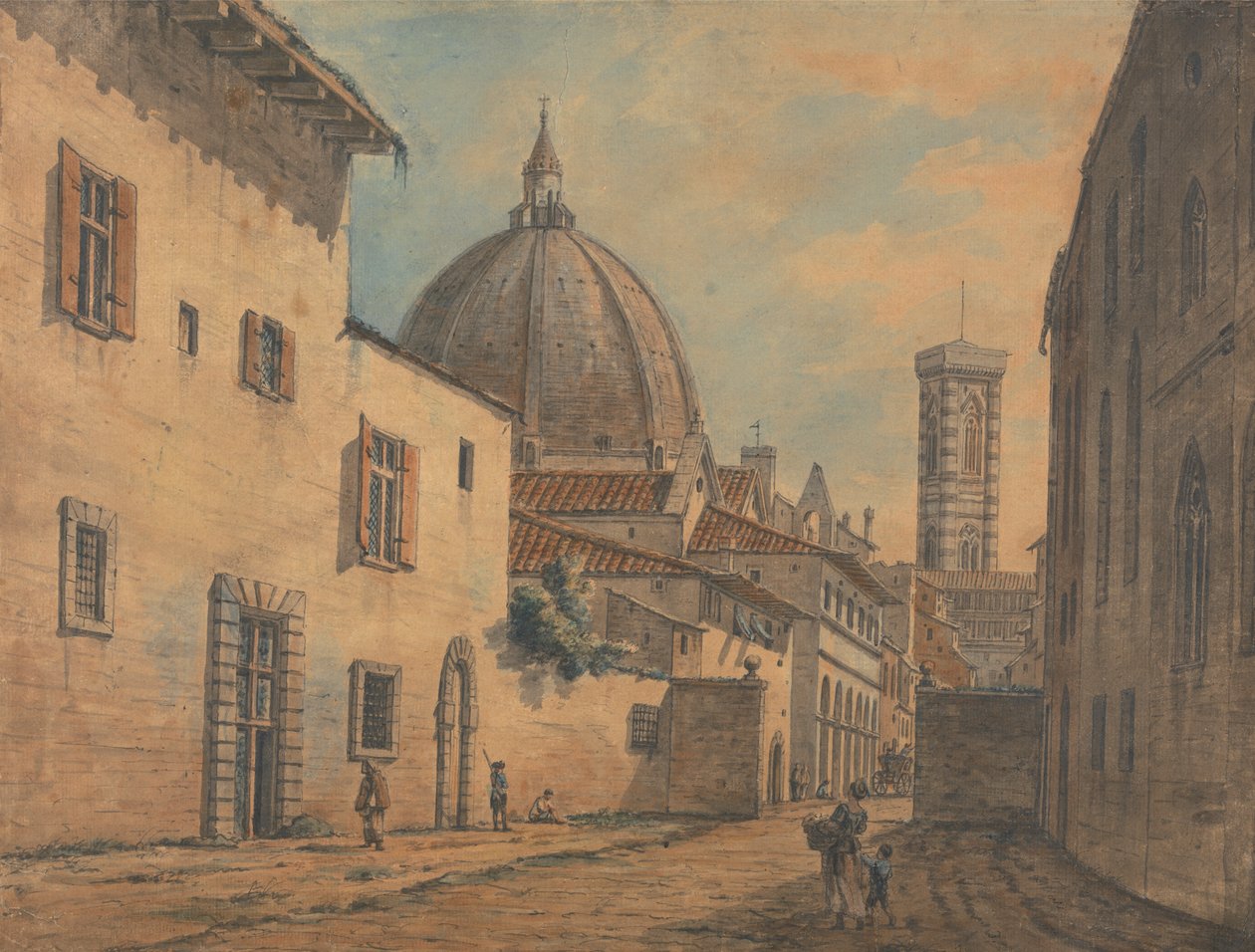 Firenzen katu, jonka taustalla on Duomo ja Campanile 作： ウィリアム・マーロウ
