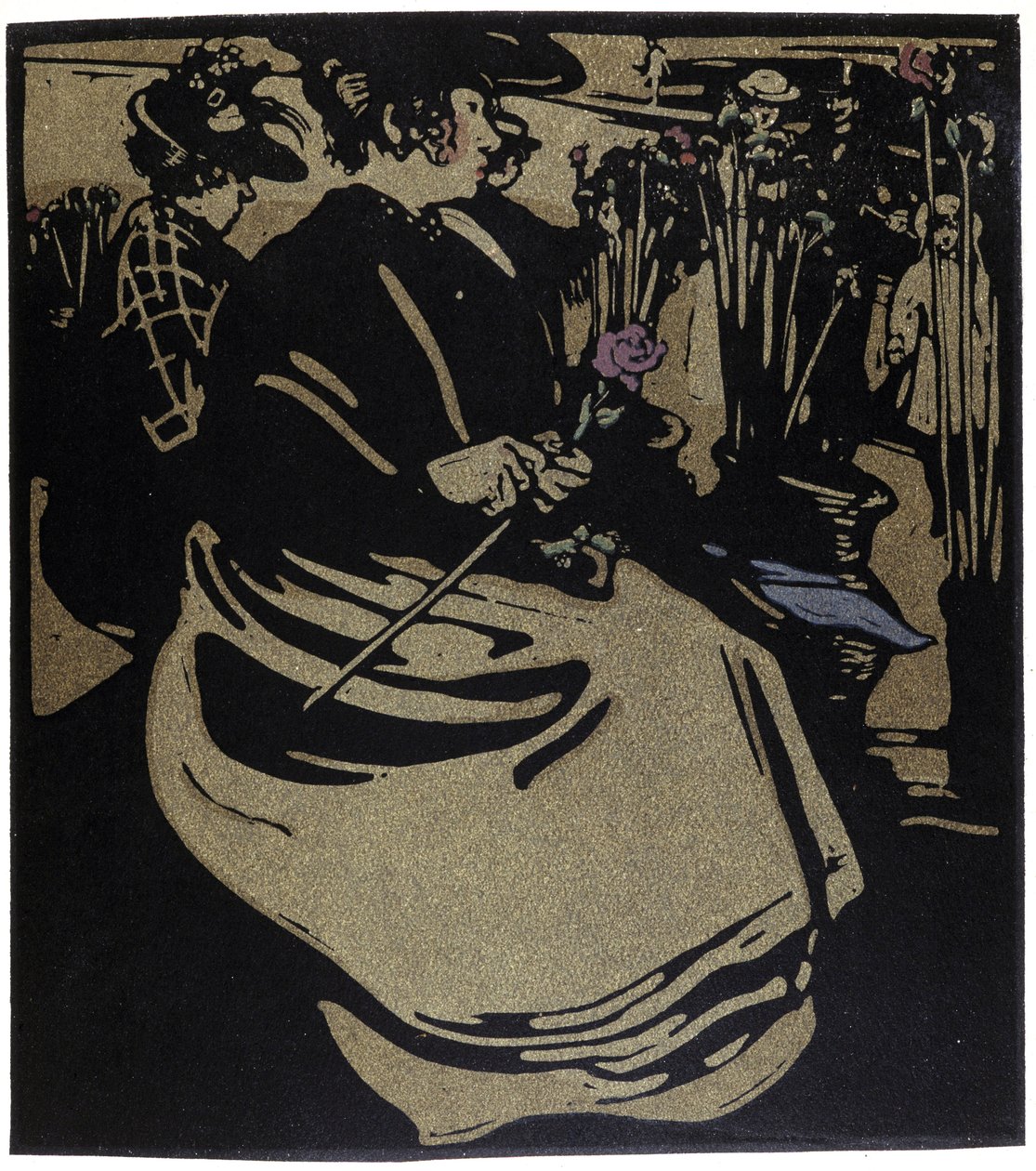 「ロンドンの種類」のロンドンの花商人、ウィリアム・ニコルソン（1872-1949）作 作： ウィリアム・ニコルソン