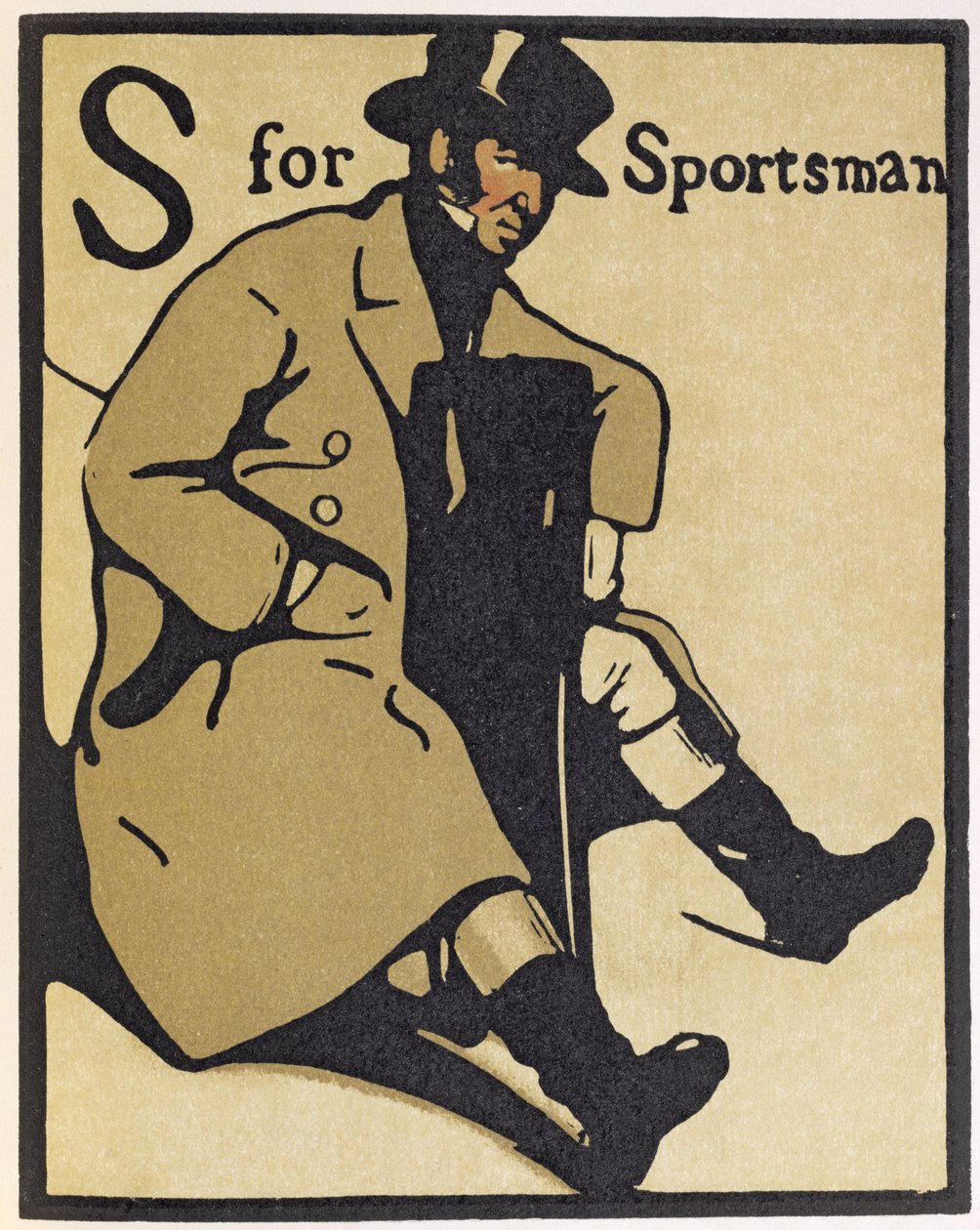 Sportsman の S、William Heinemann 発行の「An Alphabet」のイラスト 作： ウィリアム・ニコルソン