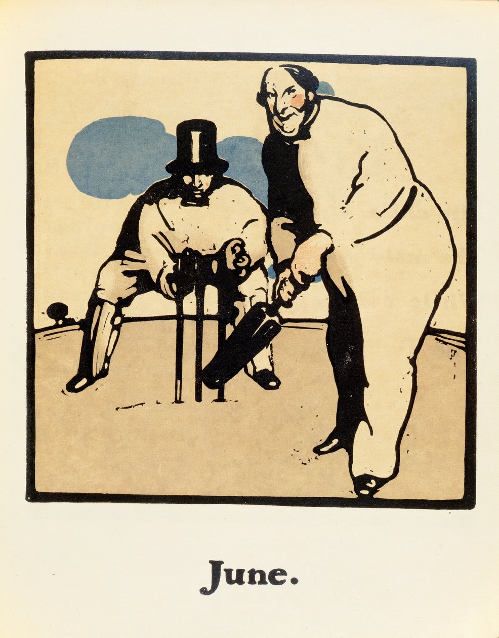 The Month of June、「An Almanac of Twelve Sports」より、Rudyard Kipling の言葉、William Heinemann が最初に出版 作： ウィリアム・ニコルソン