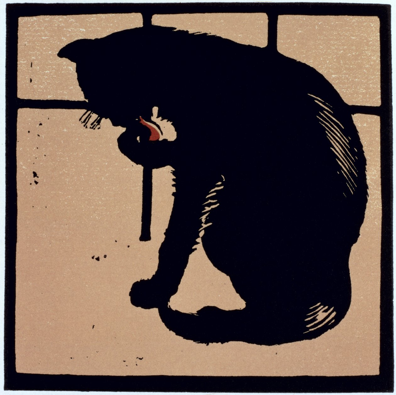 1900年に最初に出版された「The Square Book of Animals」のUn-Common Cat（カラーリソ） 作： ウィリアム・ニコルソン