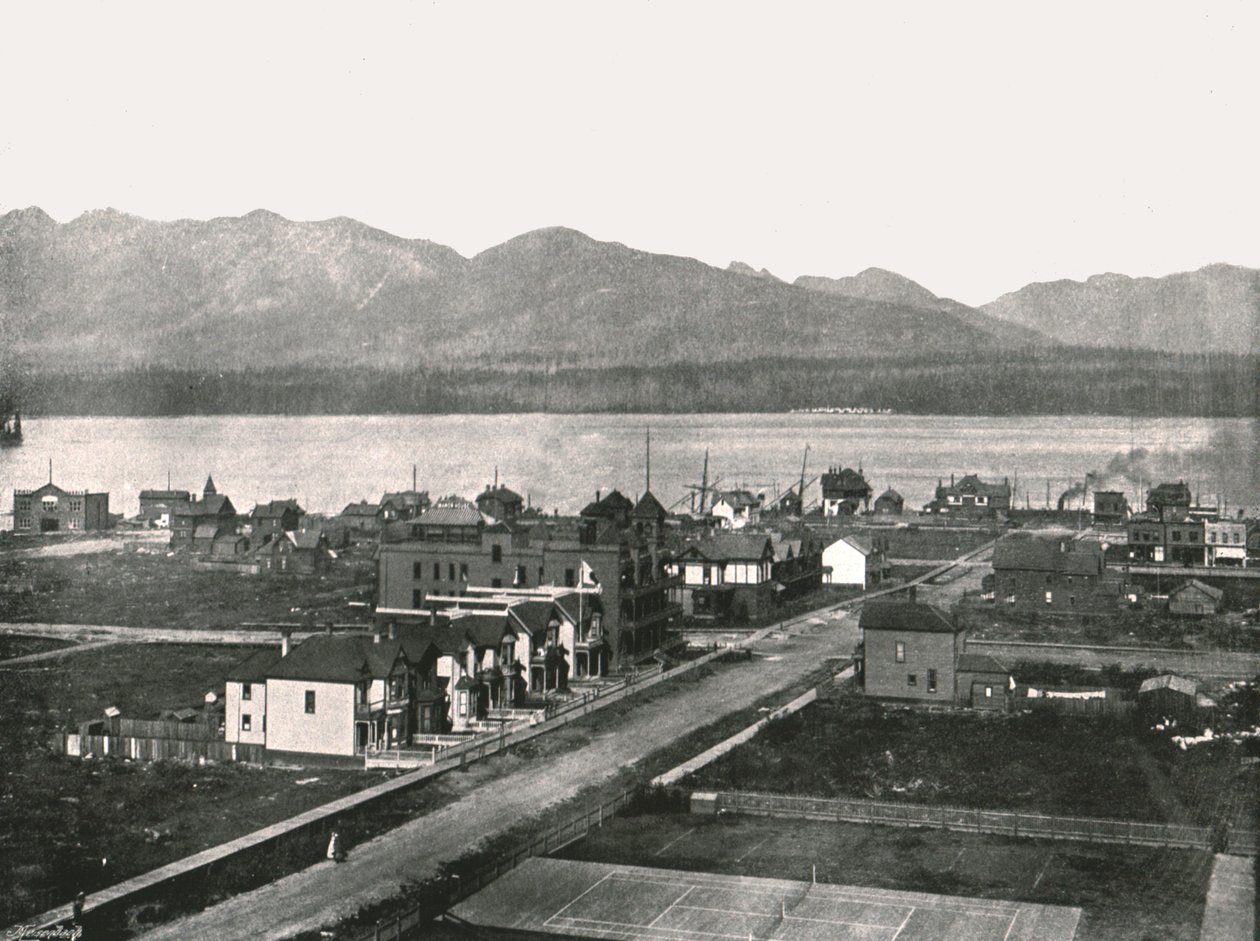 港、カナダ、バンクーバー、1895年。 作： ウィリアム・ノットマンと息子