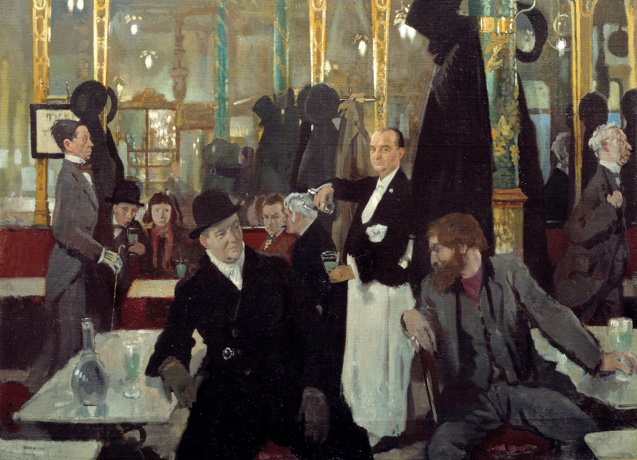 ロンドンの王室カフェ。詳細。ウィリアムオーペン卿の絵画 作： ウィリアム・オーペン