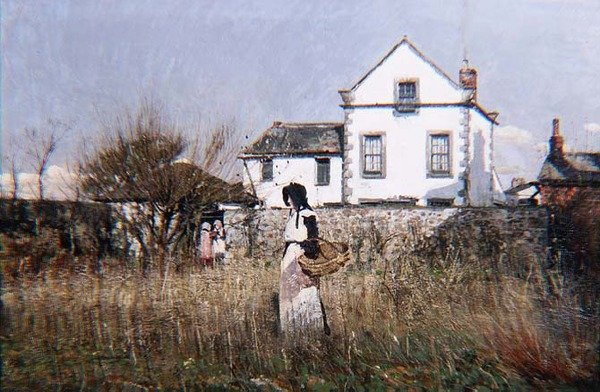 ホワイトハウスのある風景」1880年頃（油彩・キャンバス） 作： ウィリアム・ページ・アトキンソン・ウェルズ