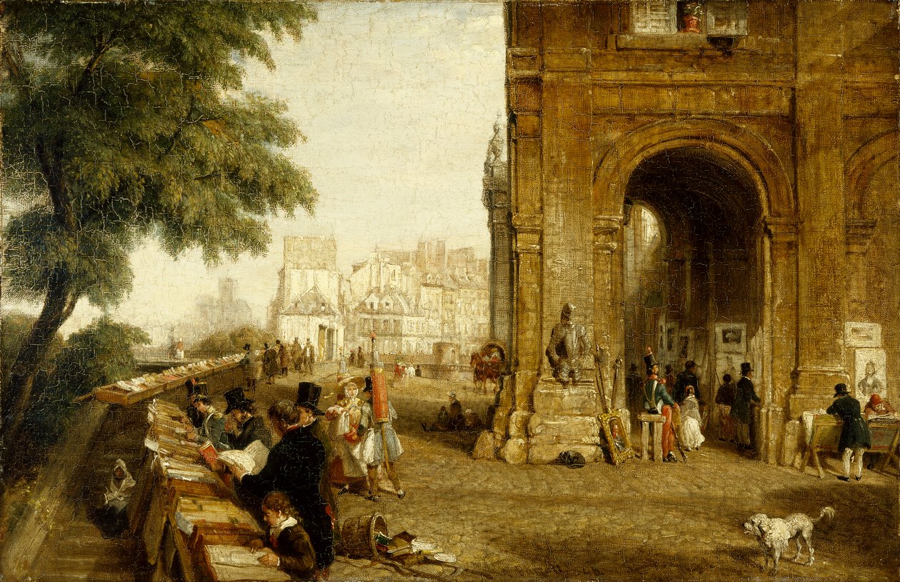 1846年、パリのコンティ通り（油彩・カンヴァス） 作： ウィリアム・パロット