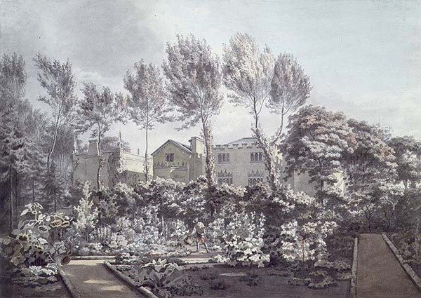 ストロベリー・ヒルの庭」1780年頃（水彩・紙） 作： ウィリアム・パース