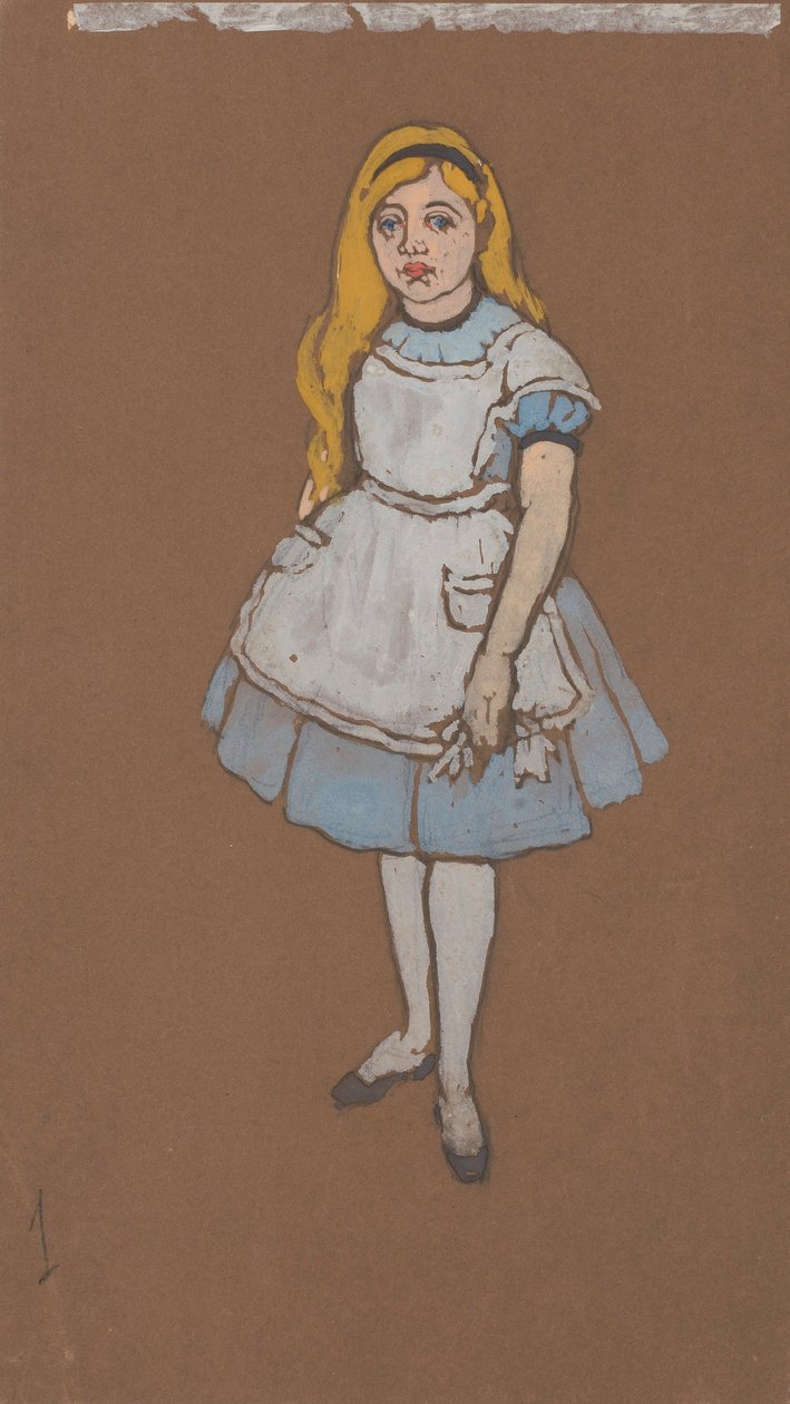 アリス（『アリス・イン・ワンダーランド』の衣装デザイン、1915年） 作： ウィリアム・ペンハロウ・ヘンダーソン