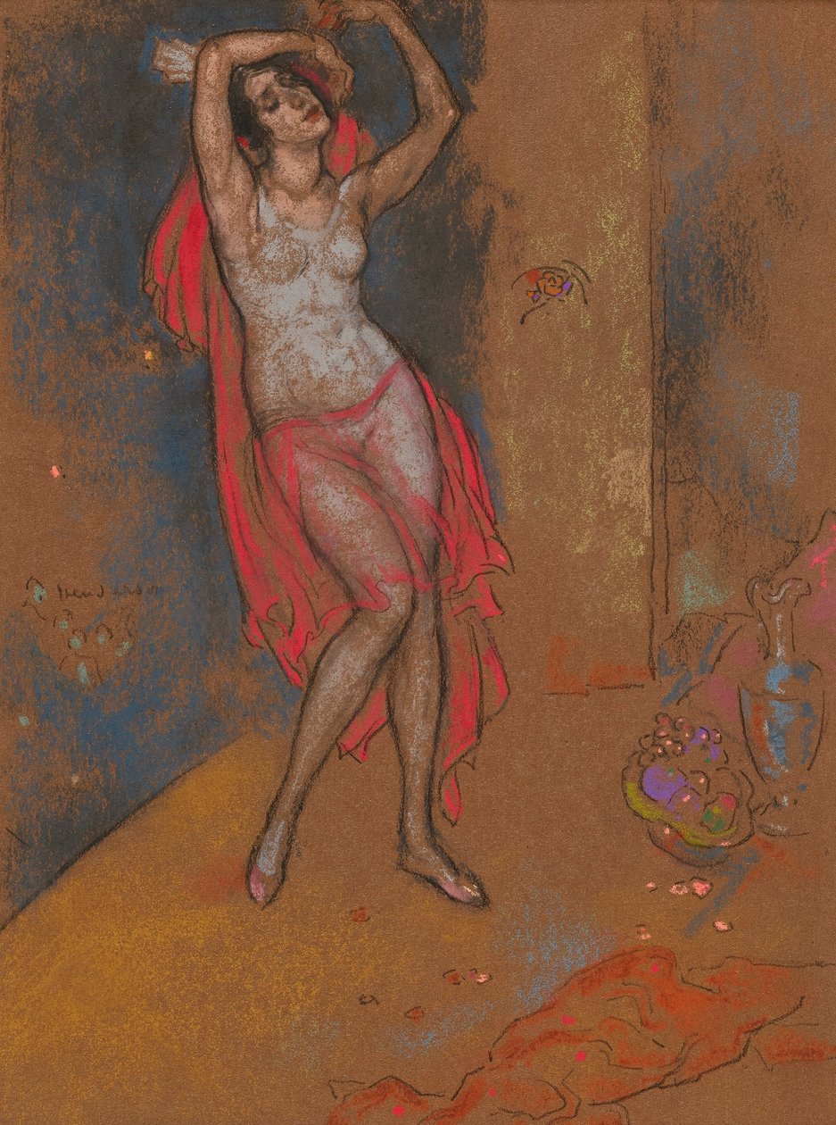 オリエンタル・ファンタジーのアンナ・パヴロワ（シカゴ、1915-16年 作： ウィリアム・ペンハロウ・ヘンダーソン