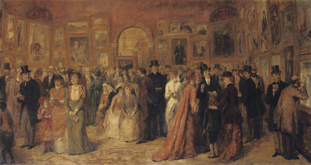 プライベートビュー、1881年、1882年 作： ウィリアム・パウエル・フリス
