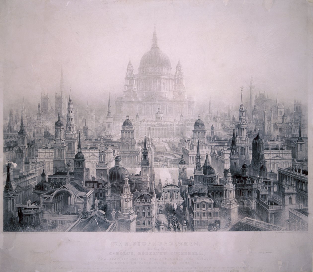 夢の都市 クリストファー・レンの建造物群 1842年 作： ウィリアム・リチャードソン