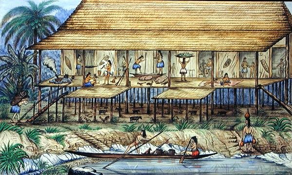 Dyak Longhouse 作： ウィリアム・サムウェル
