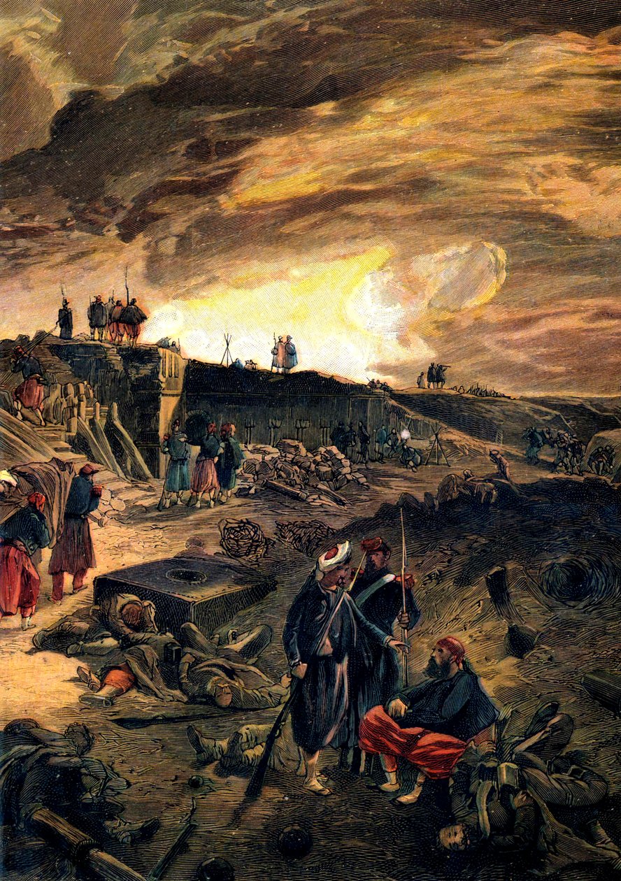 1855年9月8日のマラコフ占領後、c1855。 作： ウィリアムクリミアシンプソン