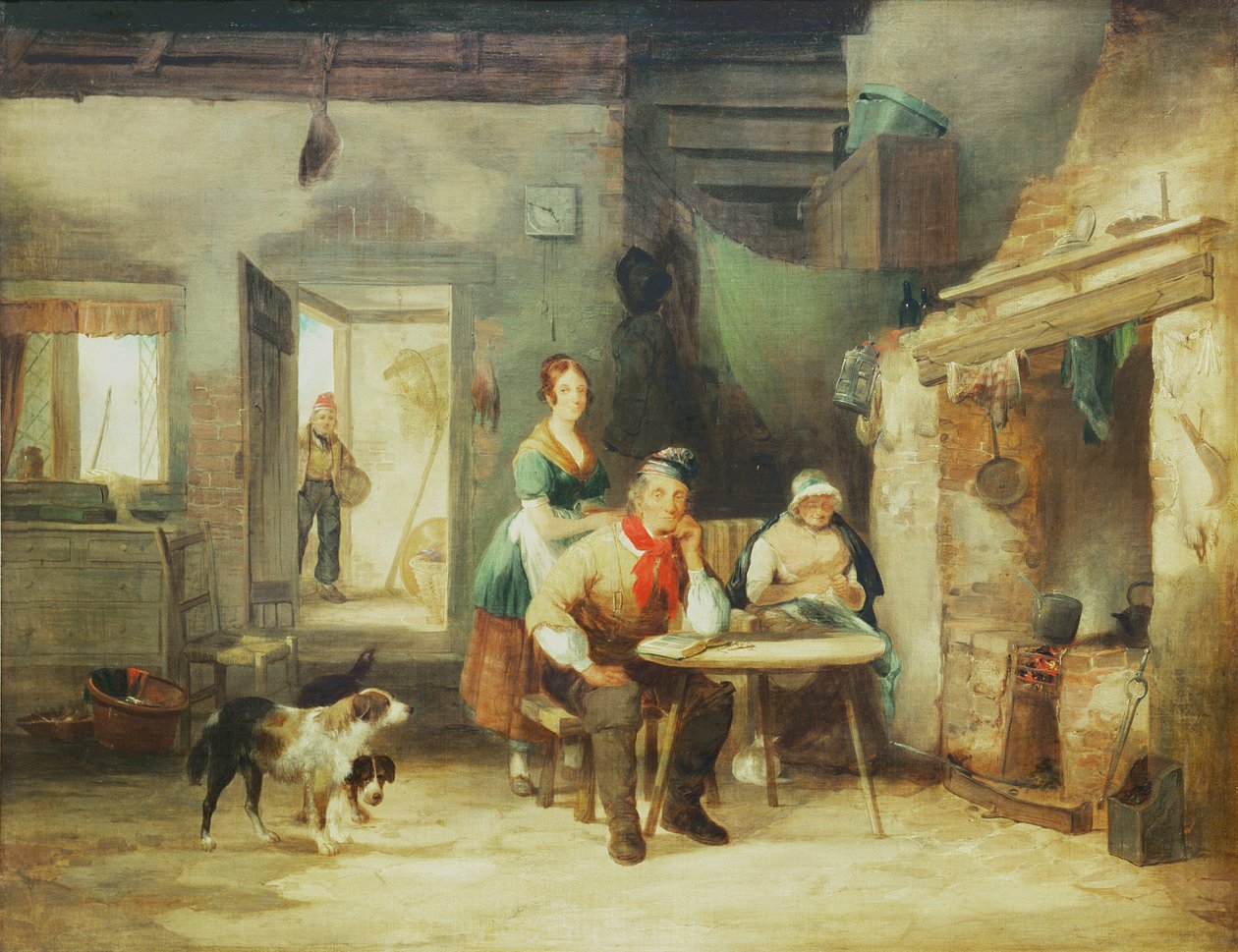 Das Fischerhaus von William Snr. Shayer: Kunstdruck kaufen