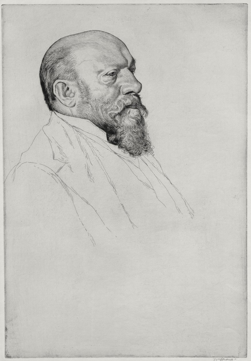 ハンガリーの指揮者、ハンス・リヒター（1843-1916）の肖像 作： ウィリアム・ストランド
