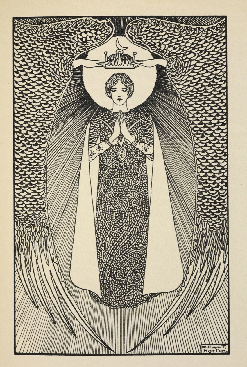 Assumptio、「A Book of Images、W. B. Yeats によって紹介された」のプレート 59 作： ウィリアム・トーマス・ホートン