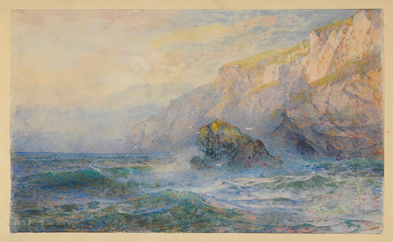 「At Icart Point, Guernsey」後の研究 作： ウィリアム・トロスト・リチャーズ