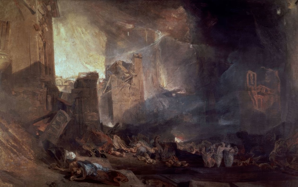 SODOM DESTRUCTION-XIX CENTURY-ENGLISH ROMANTICISM 作： ジョセフ・マロード・ウィリアム・ターナー