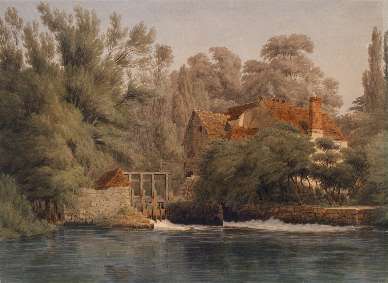 1840年代のIffley Mill 作： ジョセフ・マロード・ウィリアム・ターナー