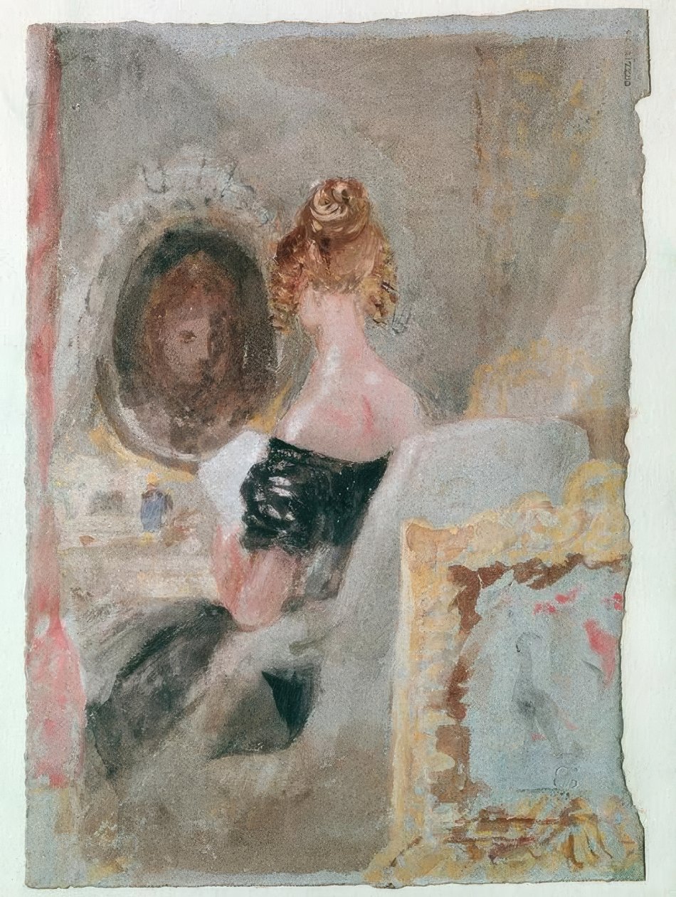 Petwoath Houseのインテリア：鏡の前の女性 作： ジョセフ・マロード・ウィリアム・ターナー
