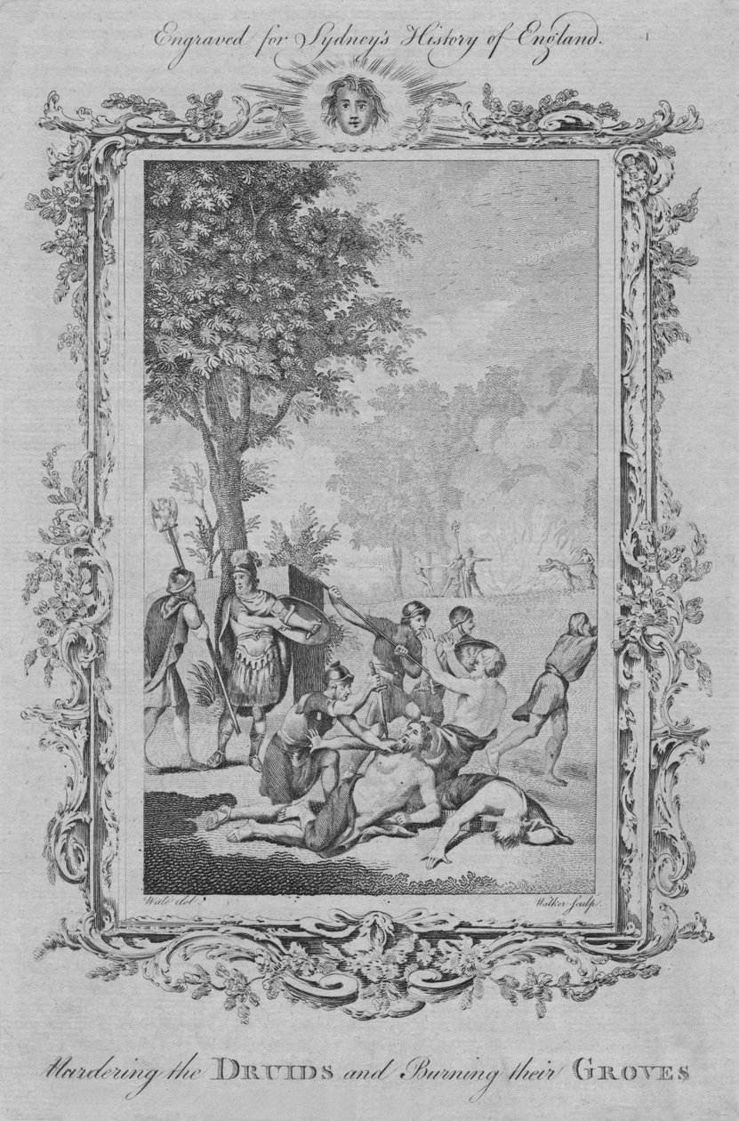 ドルイド僧を殺害し、彼らの森を燃やし、1773年。 作： ウィリアム・ウォーカー