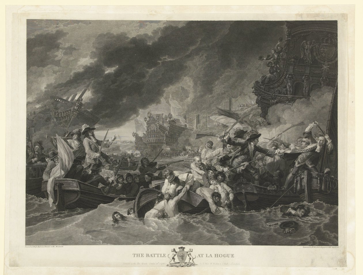 ラホーグ岬の海戦、1692年 ラ・ホーグの戦い (オブジェクトのタイトル) 作： ウィリアム・ウーレット
