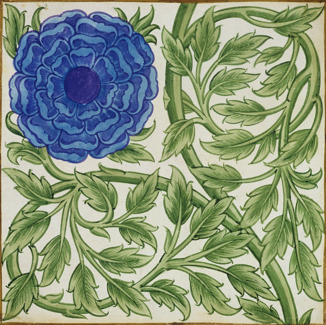 青い花を持つ植物 作： ウィリアム・ド・モーガン