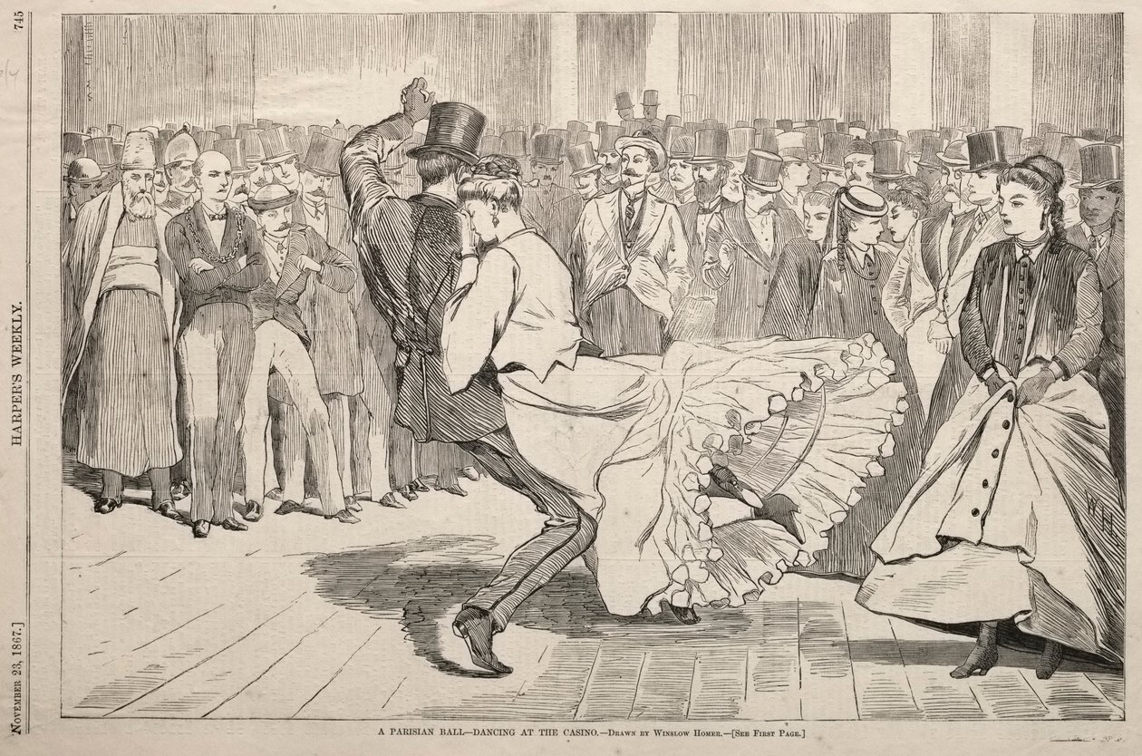 パリのボール-カジノで踊る、1867年。 作： ウィンスロー・ホーマー