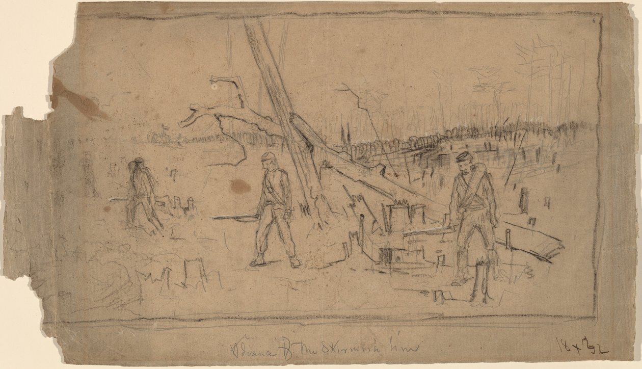 1864年、小競り合いのラインの前進。 作： ウィンスロー・ホーマー