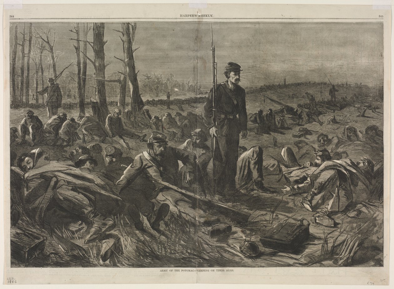 他の軍隊ポトマック-彼らの腕で眠る、1864。 作： ウィンスロー・ホーマー