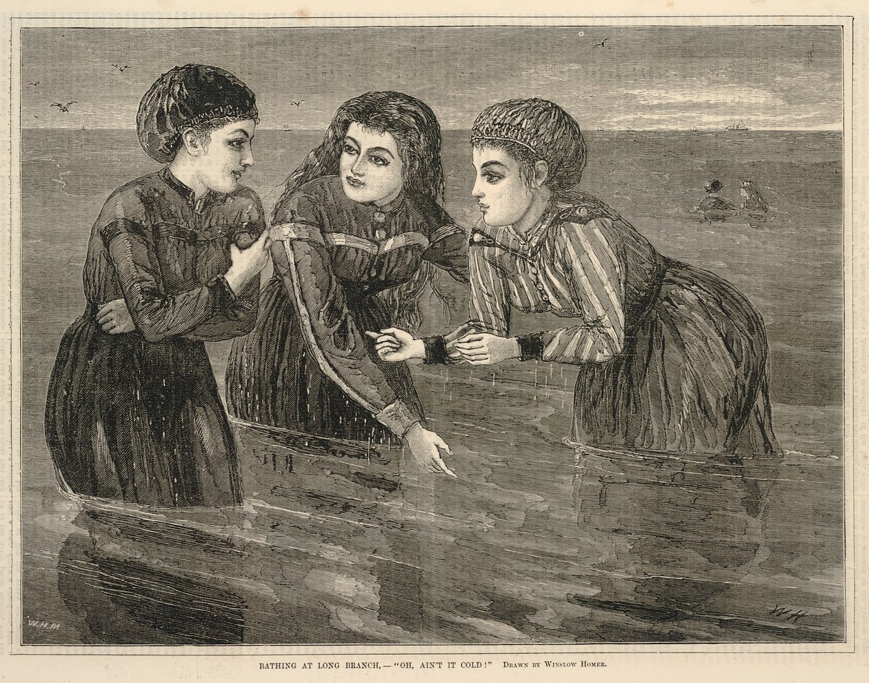 ロング・ブランチでの海水浴（1871年8月26日付『毎土曜日』より）--"Oh, Ain