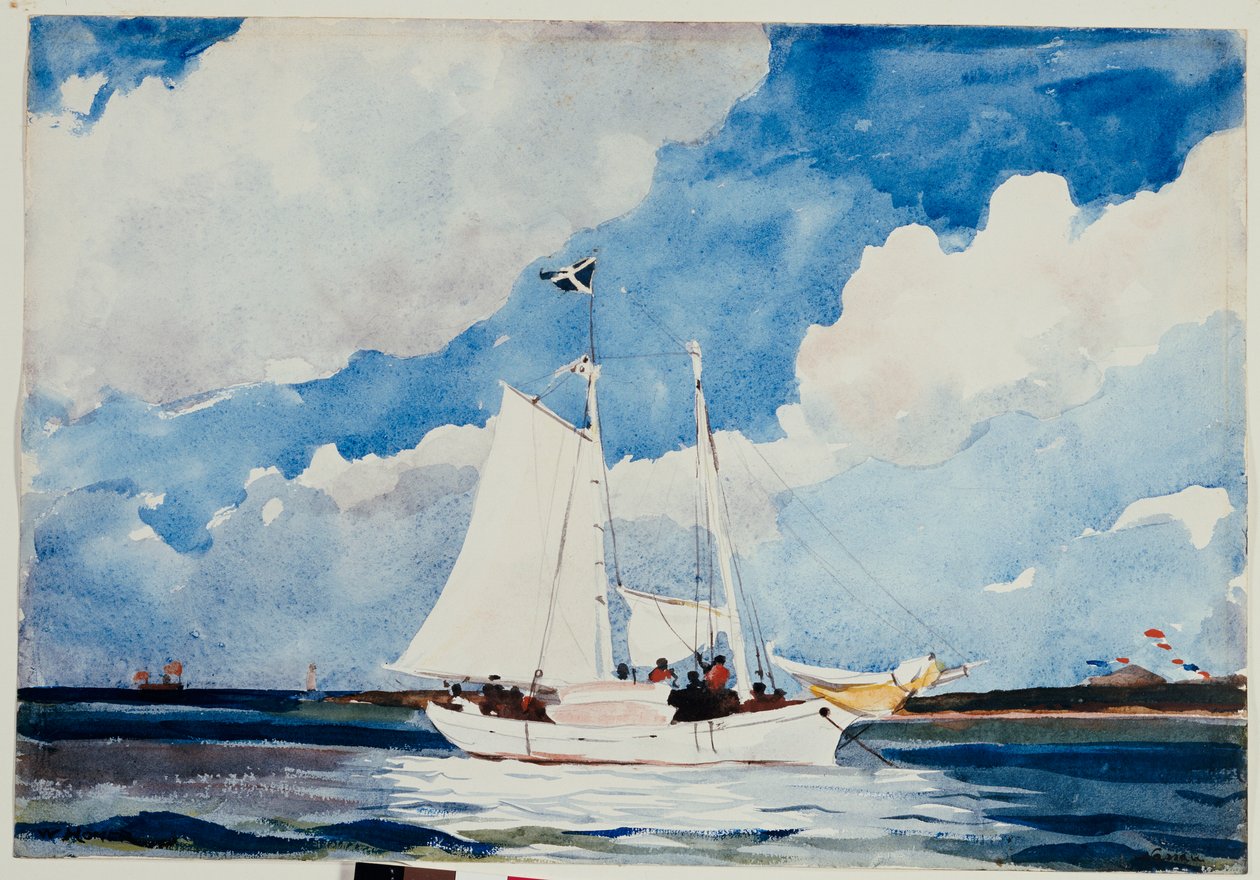 釣りのスクーナー船、ナッソー、c.1898-99 作： ウィンスロー・ホーマー