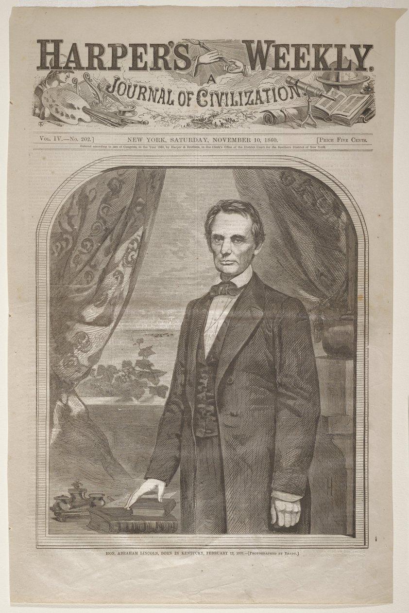 ケンタッキー州生まれのエイブラハム・リンカーン閣下、1809年2月12日 作： ウィンスロー・ホーマー