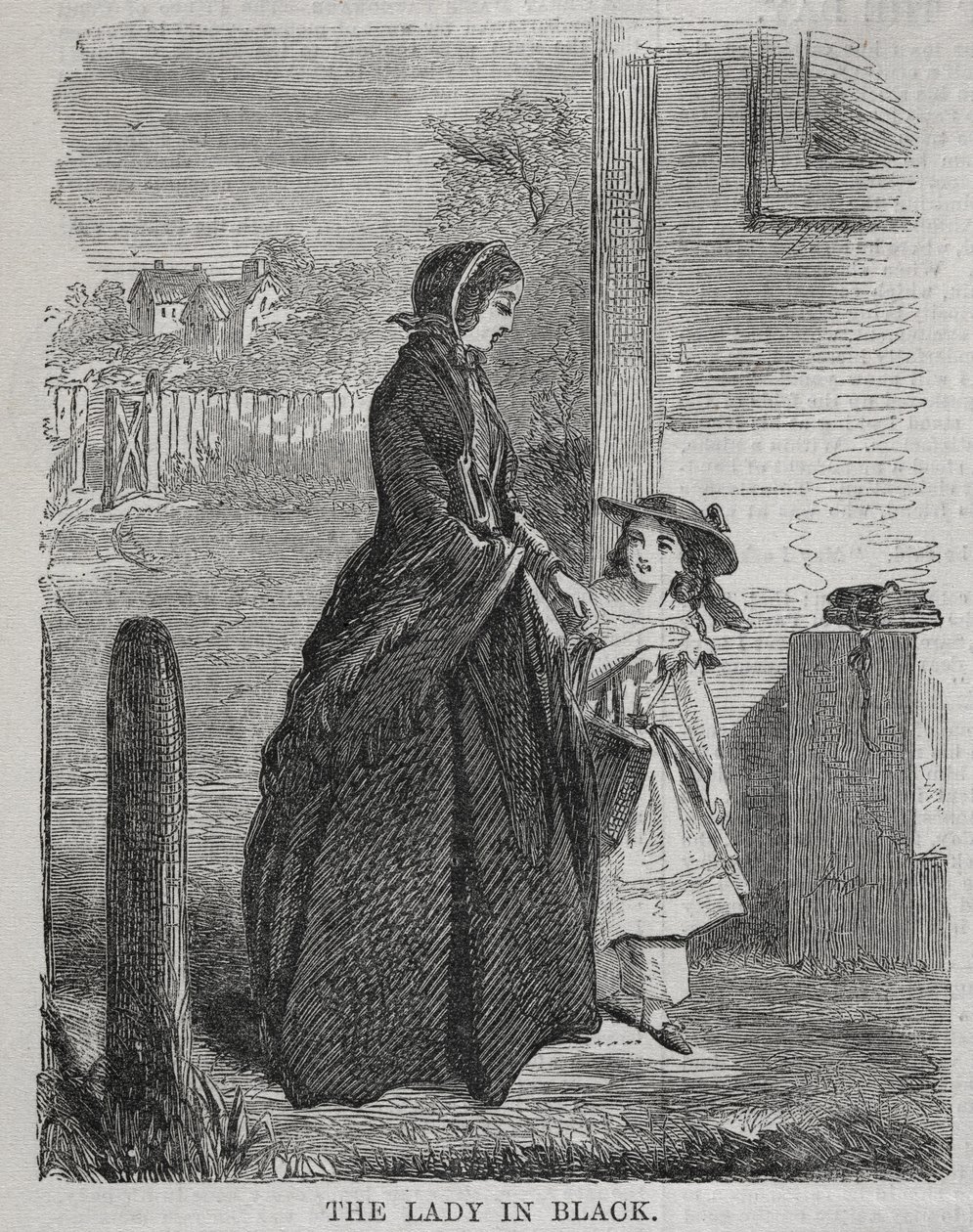 レディ・イン・ブラック、1860年。 作： ウィンスロー・ホーマー