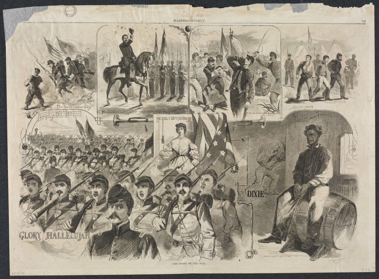 戦争の歌、1861年。 作： ウィンスロー・ホーマー